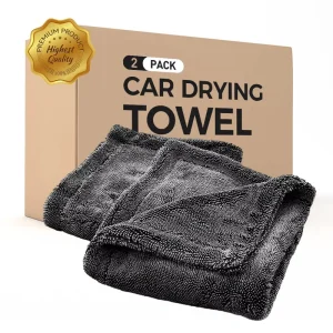 1200gsm Car Accessories Single Side Twisted Loop Twist Pile Microfiber Car Drying Towel for Auto Cleaning