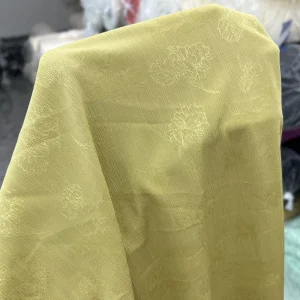 1202 Woven Polyester Crepe Jacquard Fabric With 3D Texture Pattern