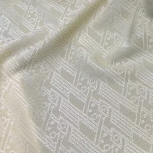 1204 Woven Polyester Crepe Jacquard Fabric With 3D Texture Pattern
