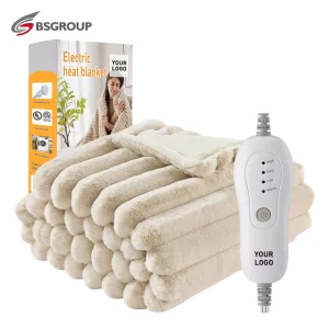 120V 4 Heat Settings Winter Electric Throw Blanket for Approved 50*60/62*84 Inch Stripe Flannel Overheating Protection 4-Hour