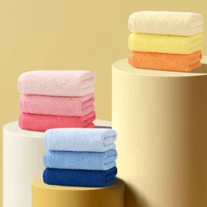 120g Cotton Thick Towel Solid Color Absorbent Bath Towel for Home or Hotel B&B Custom Logo