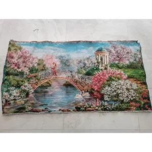 120x200cm Gobelin Design Jacquard Woven Fabric Oil Painting Tapestry in Aubusson Style