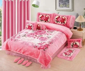 12pcs Winter Blanket King Size Raschel Blanket 2 Ply Reversible Silky Plush Warm Blanket