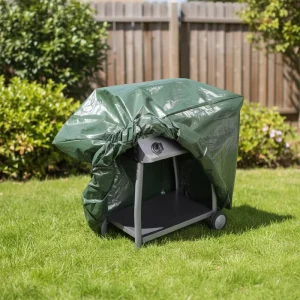 13 Inch Large Waterproof BBQ Grill Cover Outdoor Garden Protective Cover with Charcoal Bags & Smoking Accessories