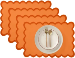 13 X 19 Inches 100% Cotton Rustic Place Mats Heat Resistant Woven Table Mats for Dining Table Decor Set of 4