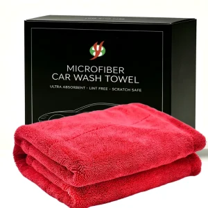 1300 GSM 70% Polyester 30% Polyamide Microfiber 40*40 CM Folded Edge Twisted Loop Towel for Car Wash & Drying