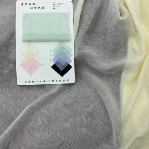 1305 100%Polyester 70gsm 150cm Organza Based Light Weighted Breathable Polyester Embossed Jacquard Fabric for Summer Wear