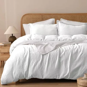 135x200cm Muslin Bed Linen Oeko Tex Certified Super Soft Breathable Cotton Duvet Cover Woven Modern Style for Home Use