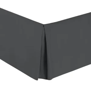 14″ Tailored Pleated Queen Gray Bed Skirt