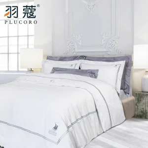 1400TC 100% Egyptian Cotton Modern 4-Piece White Hotel Bedding Set Jacquard Embroidery Linen Eco-Friendly Breathable
