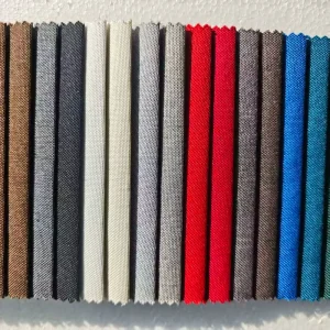 140GSM 100% Polyester Woven Plain Faux Linen Upholstery Fabric 42 Colors Anti Pill Tear Resistant For