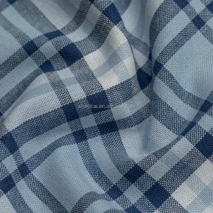 143gsm 100% Combed Cotton Woven Fabric 57/58″ OE20S Open End Cotton Yarn Medium Weight Plaid Breathable Eco Friendly Durable