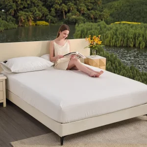 15% 10% 5% Silver Thread Fabric White EU All Size with Organic Cotton Earthing Grounding Fitted Sheet Anti-static Bedding