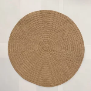 15″ Nordic Minimalist Round Placemat Set Washable Cotton Ideal for Kitchen Dining Table & Party Decor