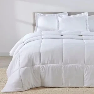 1500TC Soft Super Full XL Full Oversized Comforter Set Classic White
