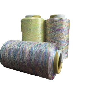 150D 144F Multiple Colors Polyester Space Dyed Rainbow Dty Yarn for Knitting Fabric