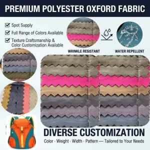 150D Matte Coated Abrasion Resistant Polyester Oxford Fabric for Handbags Backpacks Luggage Tents Outdoor