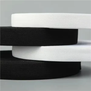 15mm 40m/roll High Tenacity Polyester Latex Sewing Flat Wide Crochet Elastic Webbing Tapes for Shoes Bags Home Textile