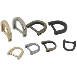 15mm Hourseshoe screw buckle detachable U shape D ring DIY Wallet leather Craft Purse Keychain metal hardware bag part Accessory