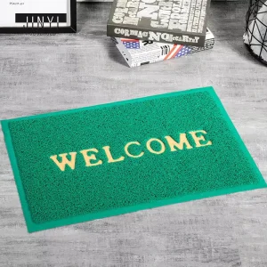 15mm PVC Door Mat Outdoor Waterproof Custom Printed Coil Spaghetti Noodle Low Profile Welcome Entrance Mat for Apartment Office