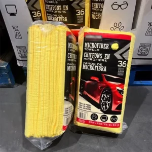 16*16in Pack 36 Wheel Cleaning Towel Bulk Packaging Quick Dry Interior Detailing Cloth Chiffons Microfiber Paint Safe Car Towels
