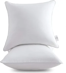 16 X 16 White Square Throw Pillow Inserts with 100% Cotton Cover Decorative Pillow for Home