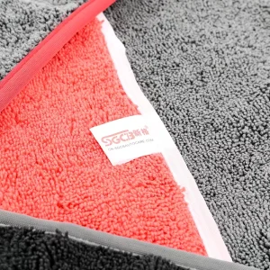 16″ X 24″ 380gsm Car Microfiber Waxing Polishing Edged Towel Auto Detailing Wax Removal Towel Car Wash Drying Cleaning Cloth