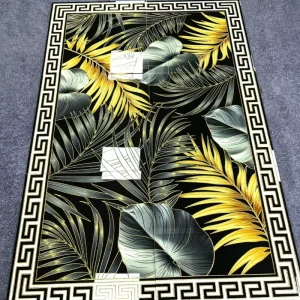 1600*2400mm Golden Crystal Porcelain Carpet Tile Custom Size for Hotel Villa Lobby Mall Home