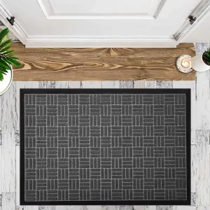17″x29″ Eco friendly Polypropylene Striped Anti Slip Waterproof Heavy Duty Floor Door Mat Indoor Outdoor Welcome Mat Entryway