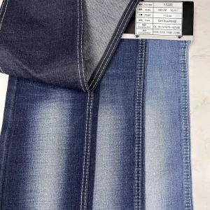 1722E Stretch Cotton Spandex Cross Sliub Will 180cm Denim Fabric 11oz