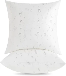 18 X 18 Outdoor Pillow Inserts Square Waterproof Throw Pillow Decorative Throw Pillows Insert for Couch Sofa Bed Furniture