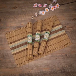18″x12″ Bamboo Table Placemats Non Slip Table Decor Mats for Dining