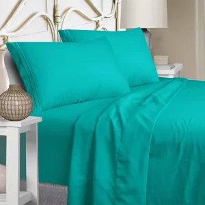 1800 Microfiber Solid Embroidered Duvet Cover Set Queen Size Fitted Sheet Polyester Fill Home Hotel Use 4 Piece OEKO TEX