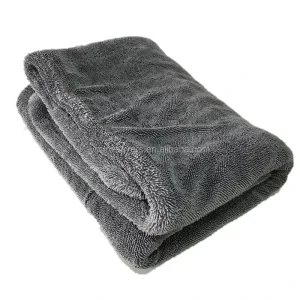 1800GSM 24x36in Scratch Free Super Water Absorbent Thick Large Auto Detailing Edgeless Twisted Loop Microfiber Car Drying Towel
