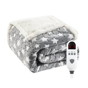 180x130cm Queen Size Electric Fleece Heated Blanket Washable with Heating Wire for Winter Household Use