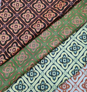 186gsm Brocade Jacquard Woven Polyester Fabric Custom Color Yarn Dyed African Fabrics