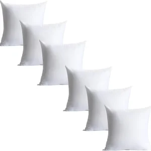 18X18 Lnches Pillow Inserts Hypoallergenic Brushed Microfiber Liner Down Alternative Filled Square Cushion Throw Pillow