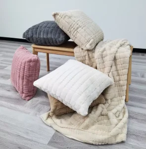 18×18″ 20×20″ Faux Fur Cushion Pillows Plush Decorative Throw Pillow Case Luxury Throw Pillows for Sofa Chair