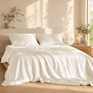 19 22 25 Momme 100% Pure Luxurious Textile Comfort Pure Silk Fitted Bed Sheets Bedding Set