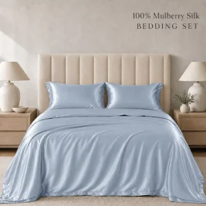 19 22 25 Momme Luxury Super Soft Mulberry Silk Satin Bed Sheets Bedding Set With Oeko TEX Certification