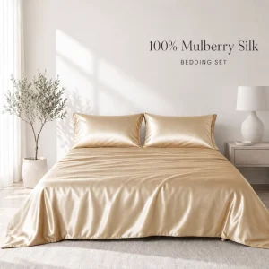 19/22/25MM Seamless Plain Dyed California King Size 100% 6A Mulberry Luxury Silk Duvet Cover Bedding Sets 4 Pcs