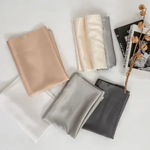 19 Momme Mulberry Silk Pillowcase Double Sided Solid Color Modern Stitching Home Hotel Bedding