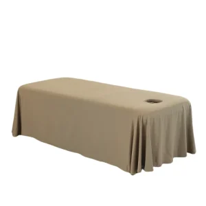 190x80cm Professional Massage Table Skirt Massage Table Bed Skirt to Fit Standard Size Massage Tables Lightweight Dark Brown