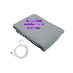 191*99*40cm Silver Fiber Anti microbial Shielding Grounding Organic Cotton Bed Sheet With Cord and Plug