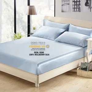19mm 22mm 25mm Silk Fitted Sheet Flat Sheet Silk Bed Sheet Ultra Soft Pure Mulberry Silk Bedding Sets