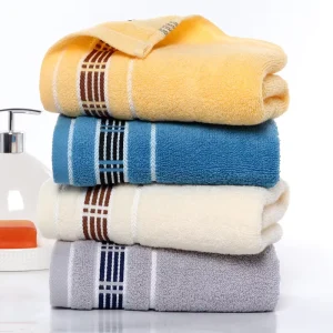 1PC Solid Color Cotton Face Towel 34x73cm Adult Soft Terry Absorbent Quick Drying Bath Hair Towel Hand Washcloth