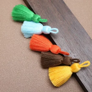 1cmhang Rope Fimbrilla3cmtassel Mini Tassel Clothing Accessories Polyester Cotton Fringe Multi color Optional Tassel CN GUA Easy
