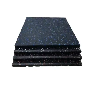 1m X 1m Gym Indoor Composite Rubber Flooring Strength Area Mat with Anti Slip Feature Shock Absorption and Soundproof