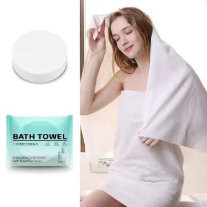 1pc Disposable Thick Compressed Nonwoven Bath Towel Large Size Eco Friendly for Travel Hotel Beach Use
