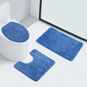 2-3 Piece Bath Room Anti Slip Doormat Set Machine Made Abstract Pattern Rugs Quickly Absorbent Water Plush Bath Carpet